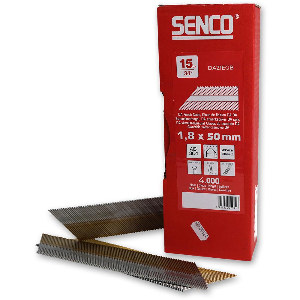 SENCO DA 15-gauge Nails Stainless Steel - Box of 3,000