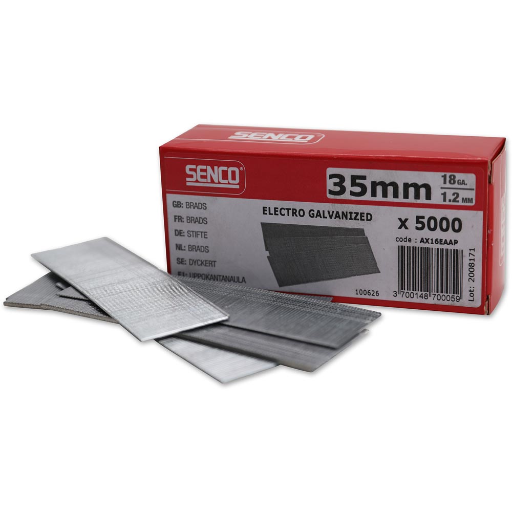 SENCO AX 18-gauge Galvanised Brad Nails - Box of 5,000