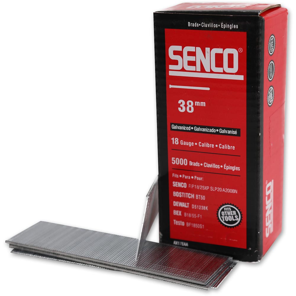 SENCO AX 18-gauge Galvanised Brad Nails - Box of 5,000