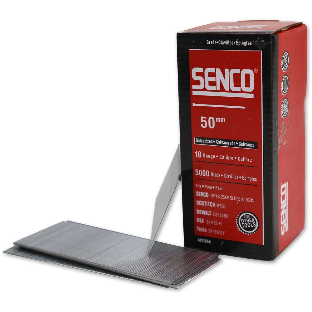 SENCO AX 18-gauge Galvanised Brad Nails - Box of 5,000