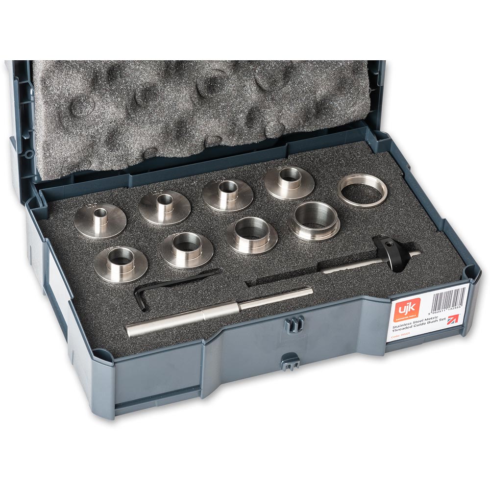 UJK Stainless Steel Metric Threaded Guide Bush Set