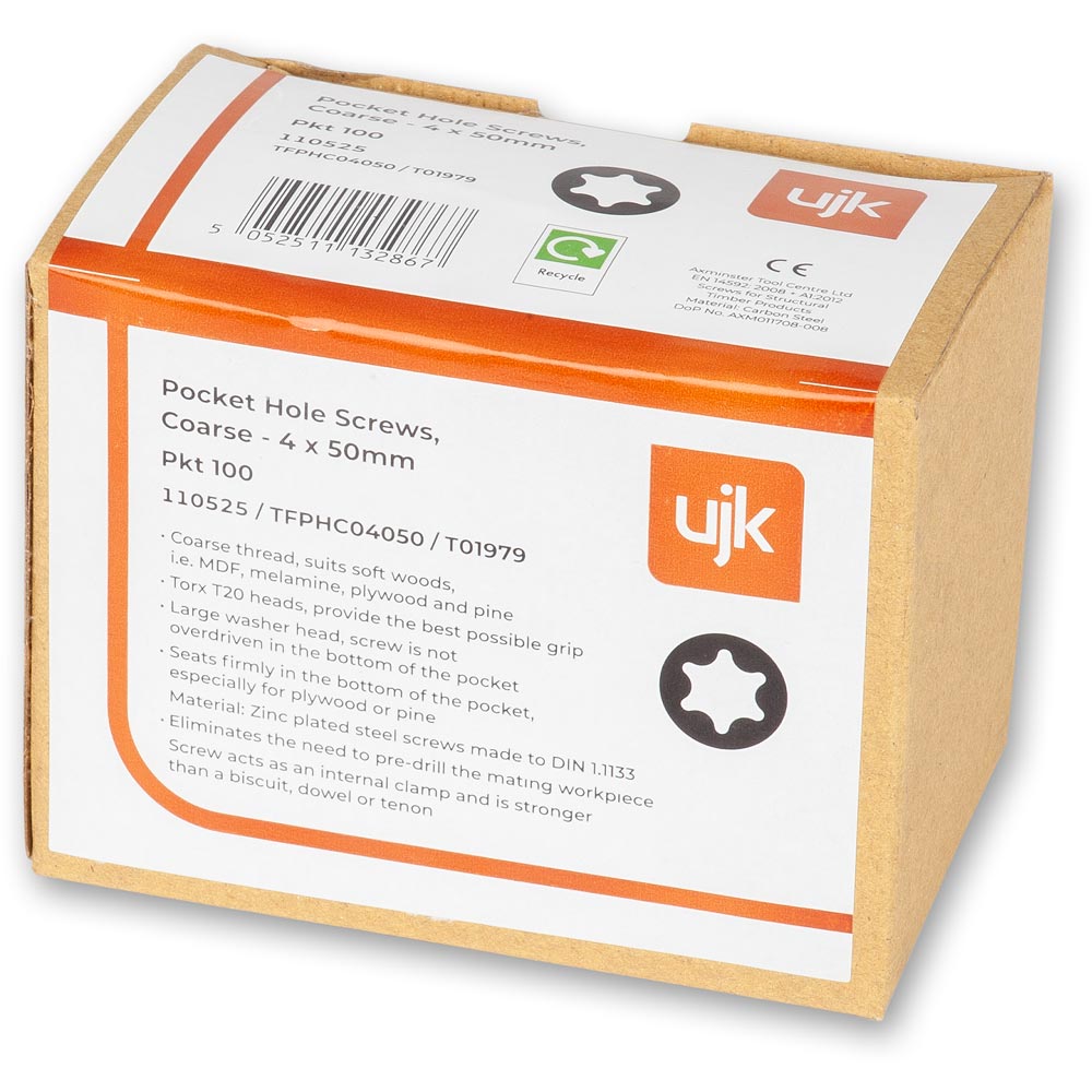 UJK Pocket Hole Screws - Coarse Thread