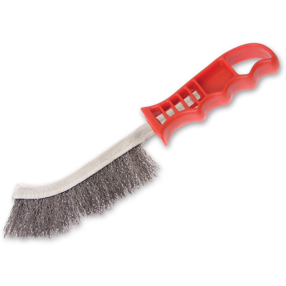 Faithfull Wire Scratch Brush Steel Red Handle