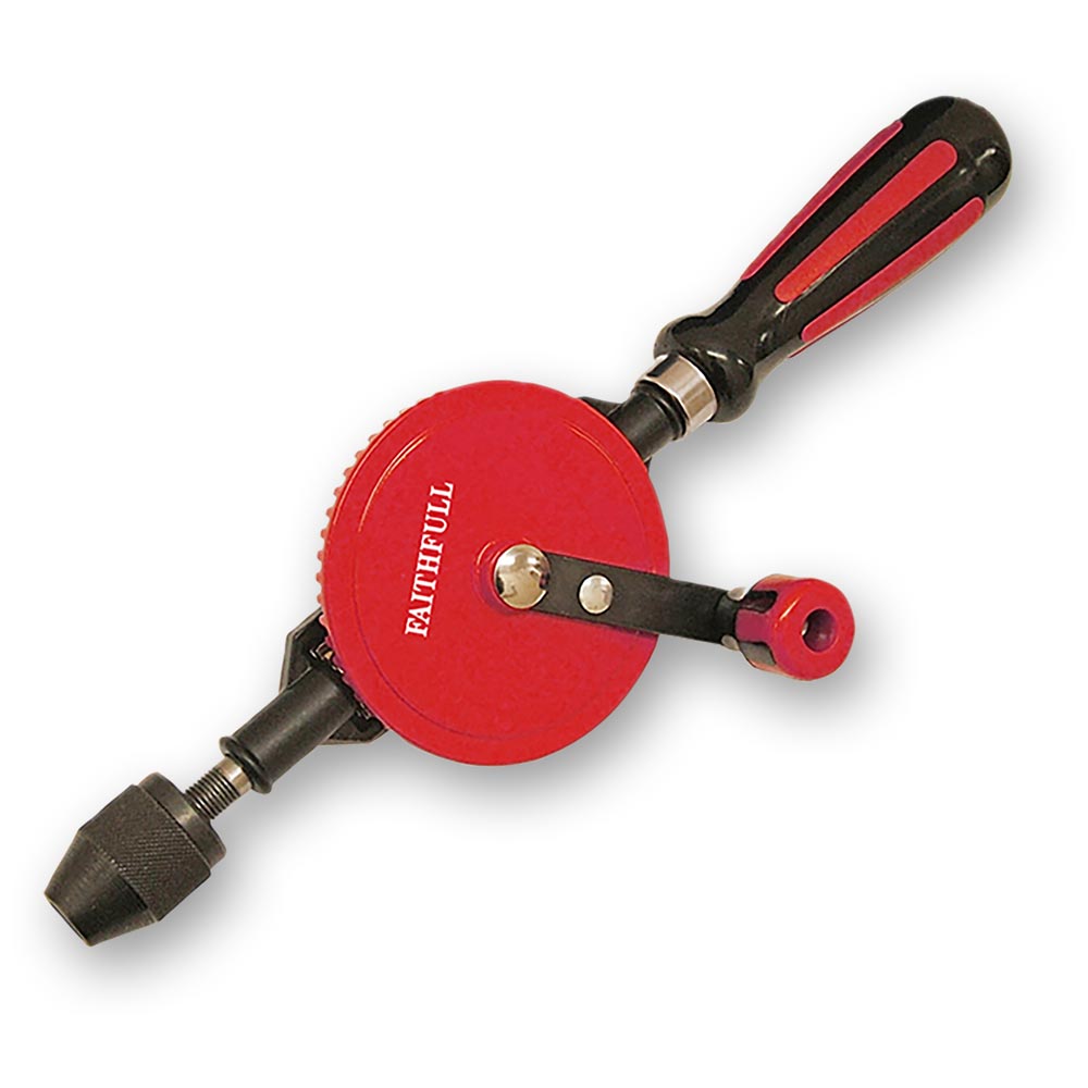 Faithfull Hand Drill Double Pinion 8mm Capacity