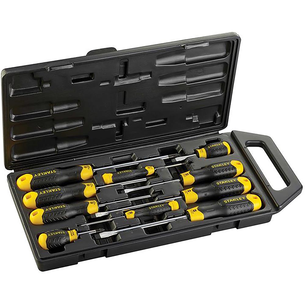 Stanley Cushion Grip Screwdriver Set, 10 Piece