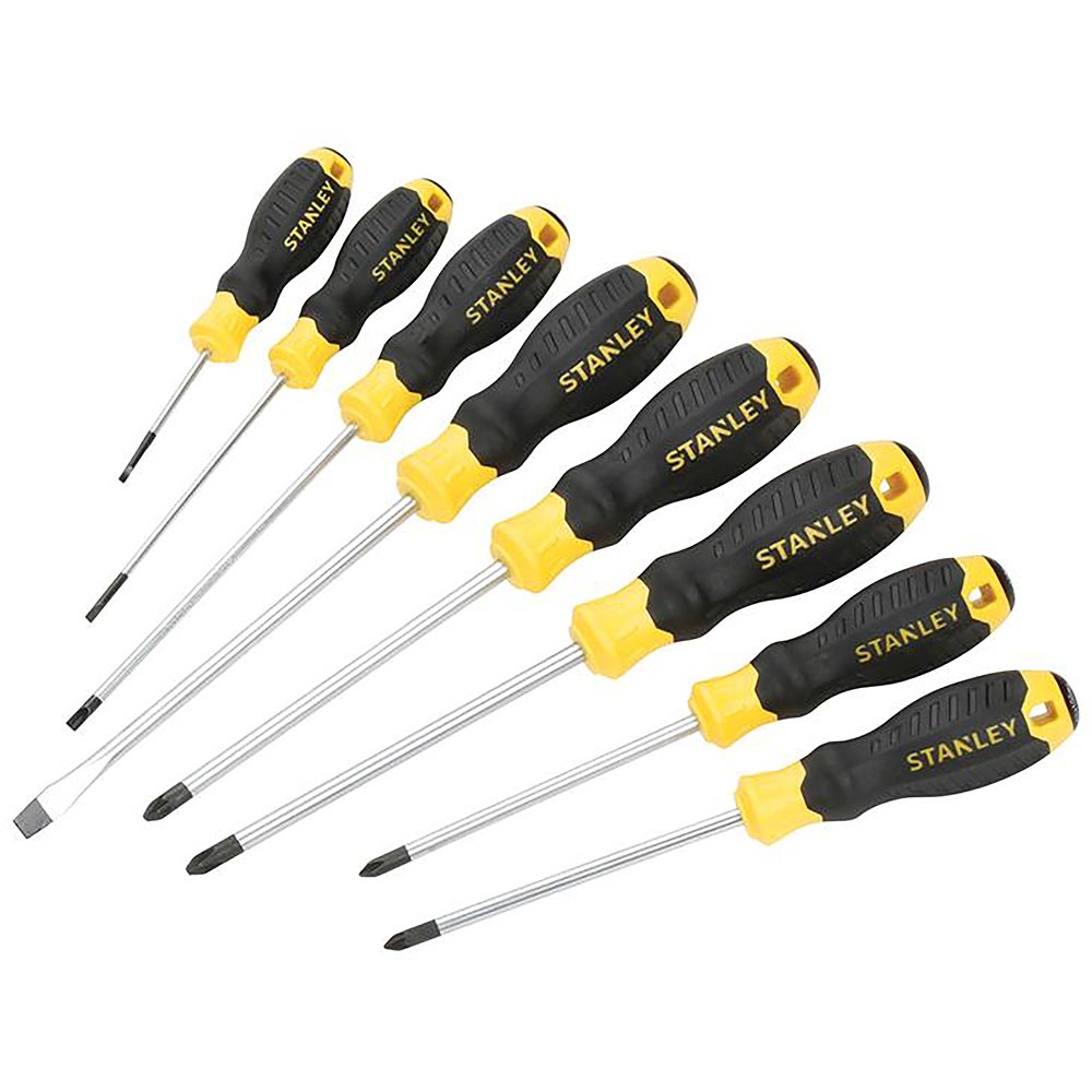 Stanley Cushion Grip Screwdriver Set, 8 Piece