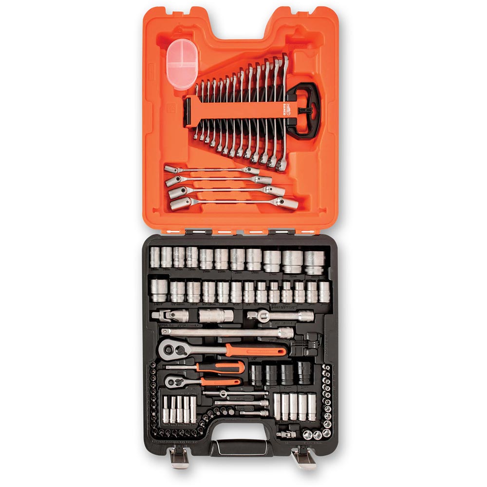 Bahco S106 DriveSocket & Spanner Set, 106 Piece (1/4" &1/2")