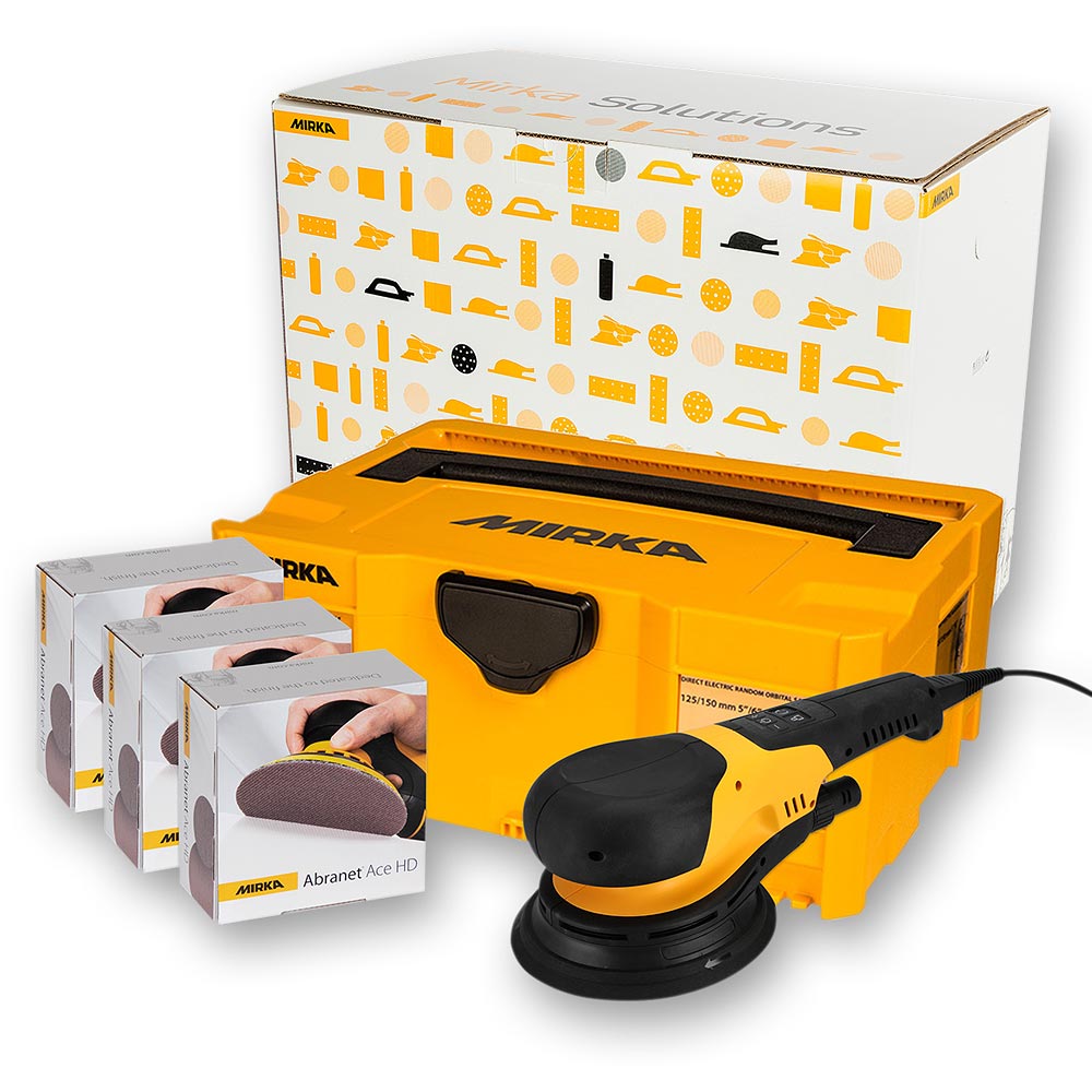 Mirka DEROS RS600 Rotary Sander 150mm with Deco Abrasive Kit 230V