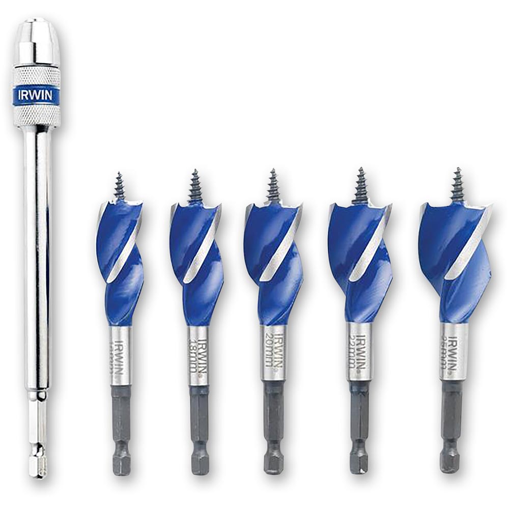 IRWIN Blue Groove 6X Stubby Wood Bit Set (5 Pce)
