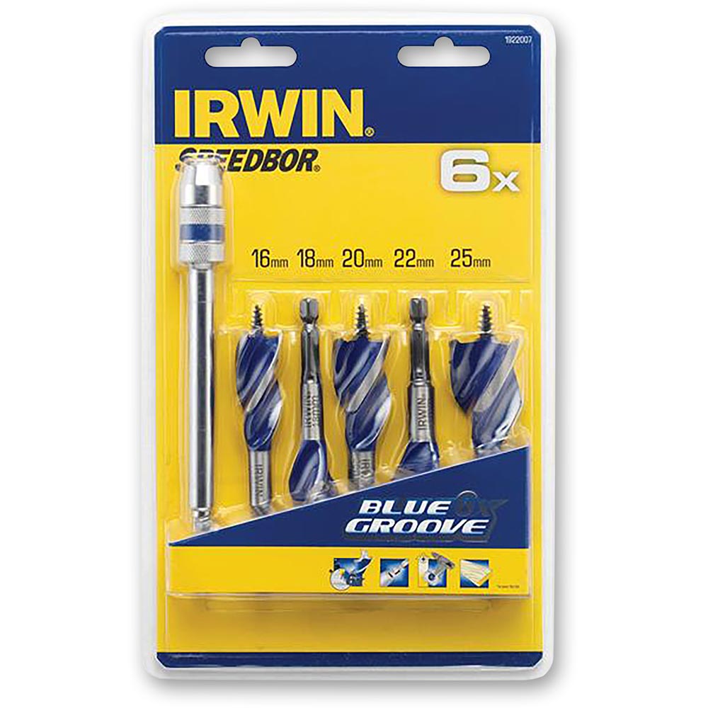 IRWIN Blue Groove 6X Stubby Wood Bit Set (5 Pce)