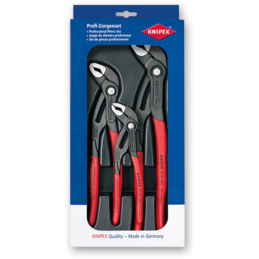KNIPEX Cobra® Water Pump Pliers Set, 3 Piece | Axminster Tools