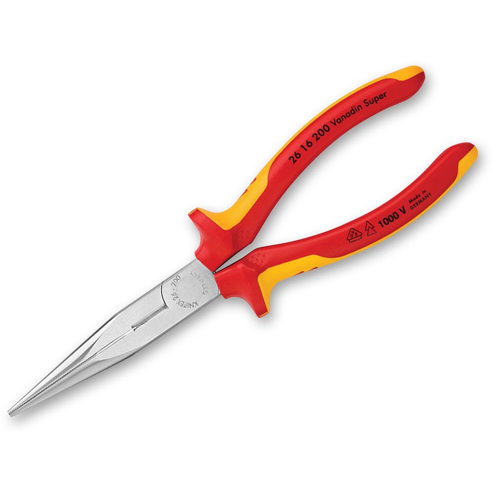 KNIPEX VDE Long Snipe Nose Side Cutting Pliers 200mm