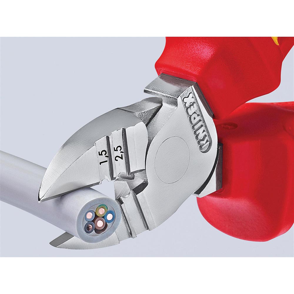 KNIPEX VDE Diagonal Insulation Stripper & Side Cutter 160mm