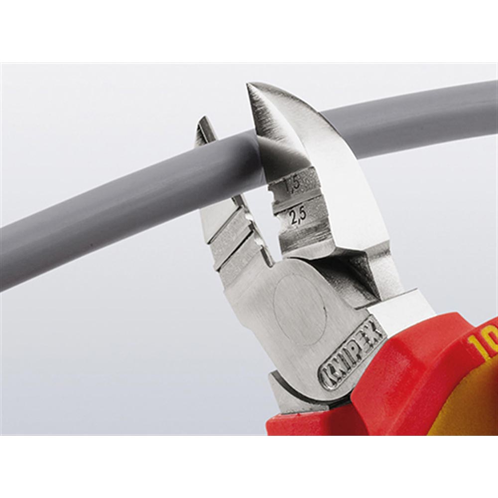 KNIPEX VDE Diagonal Insulation Stripper & Side Cutter 160mm