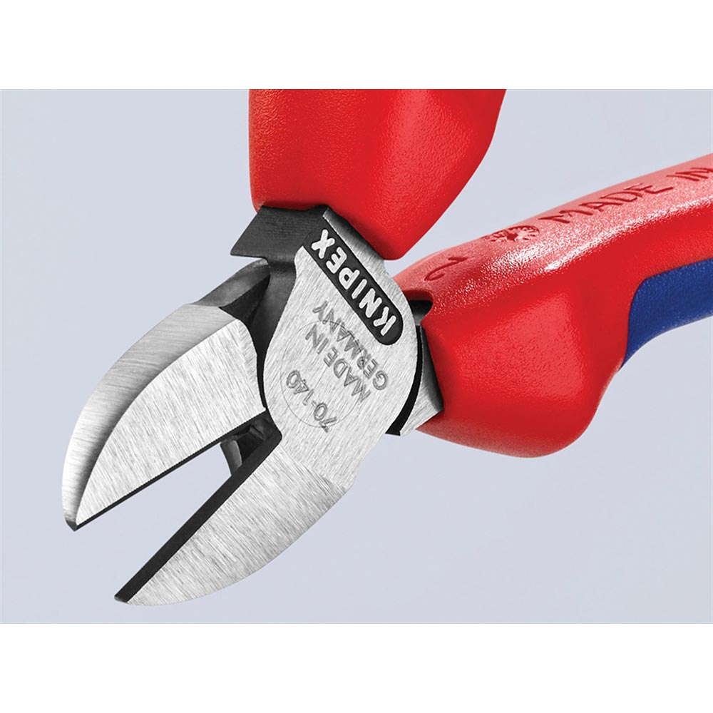 KNIPEX 70 02 Series Diagonal Cutters, Multi-Component Grip
