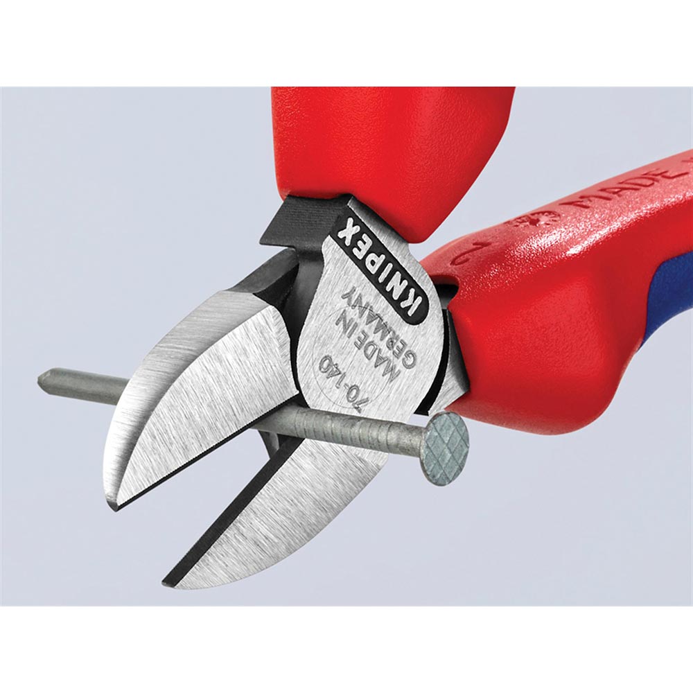 KNIPEX 70 02 Series Diagonal Cutters, Multi-Component Grip