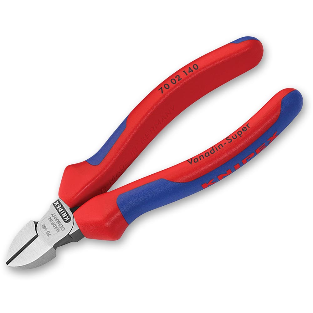 KNIPEX 70 02 Series Diagonal Cutters, Multi-Component Grip