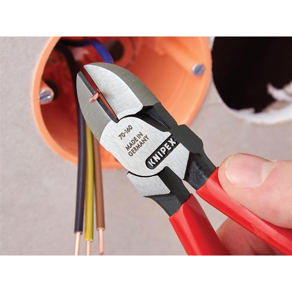 KNIPEX 70 01 Series Diagonal Cutters, PVC Grip