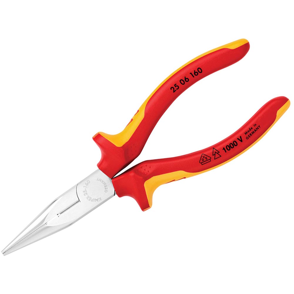 KNIPEX VDE Snipe Nose Side Cutting Pliers (Radio) 160mm