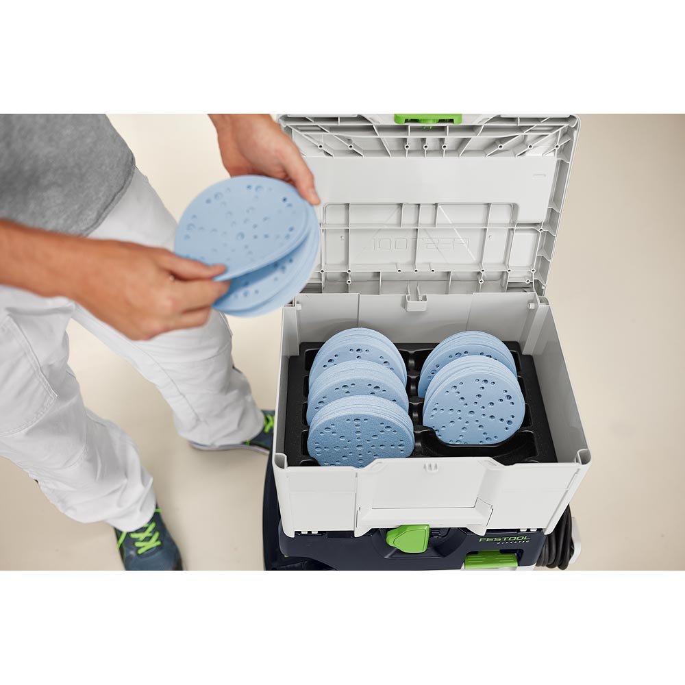 Festool Abrasive Systainer & 150mm Granat Discs in Systainer