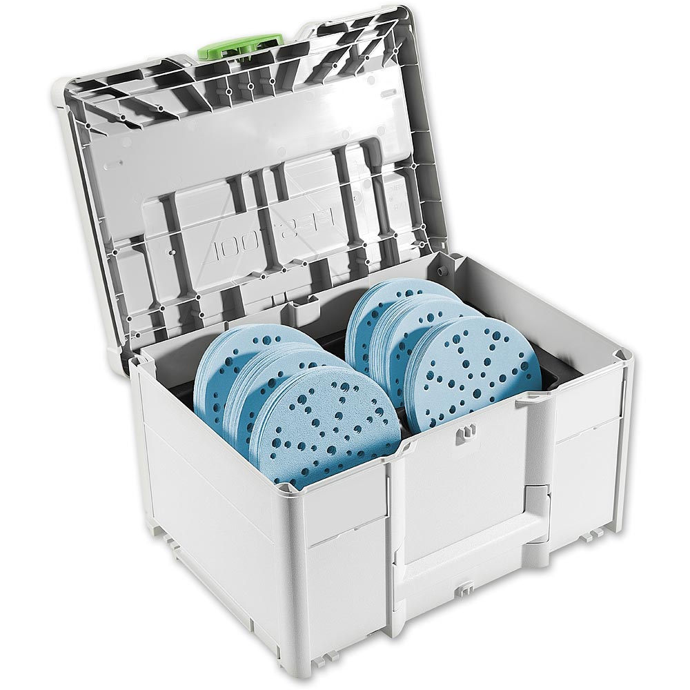 Festool Abrasive Systainer & 150mm Granat Discs in Systainer