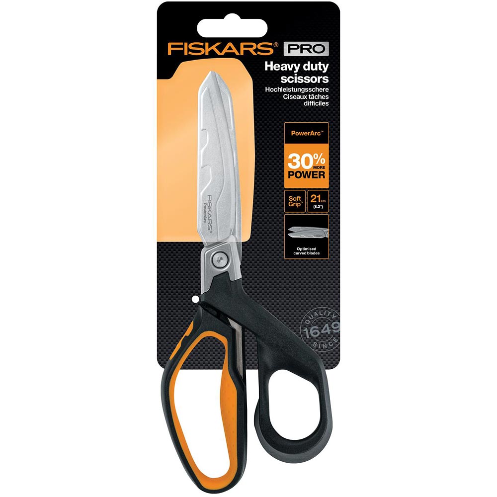 Fiskars PowerArc™ Heavy-Duty Scissors 210mm