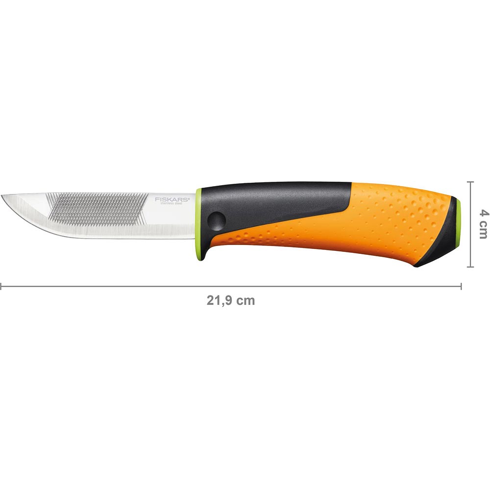 Fiskars Heavy-Duty Knife with Sharpener
