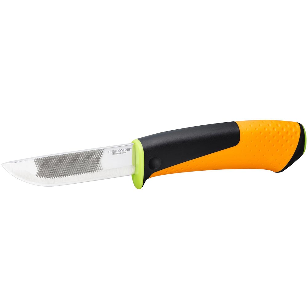 Fiskars Heavy-Duty Knife with Sharpener