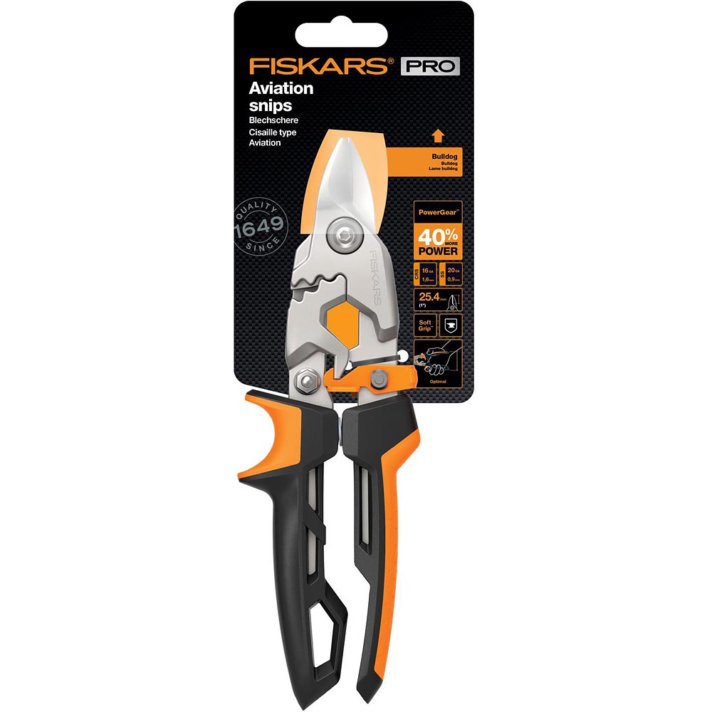 Fiskars PowerGear™ Bulldog Aviation Snips 250mm