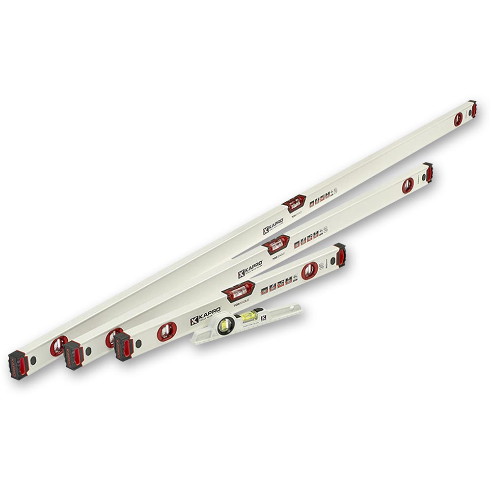 Kapro 705 Eagle Optivision Red Box Level Set, 4 Piece
