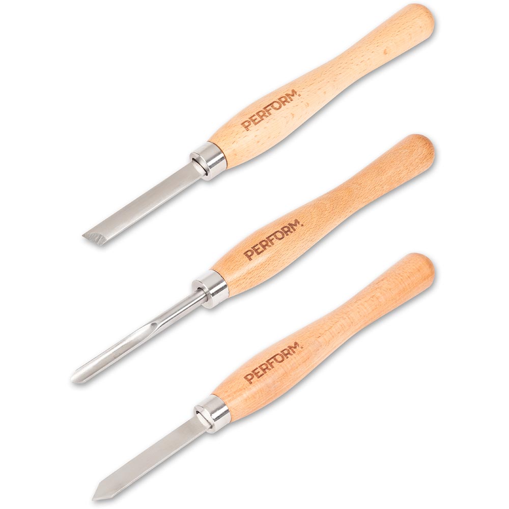 Perform HSS Woodturning Chisel Set (3pc)