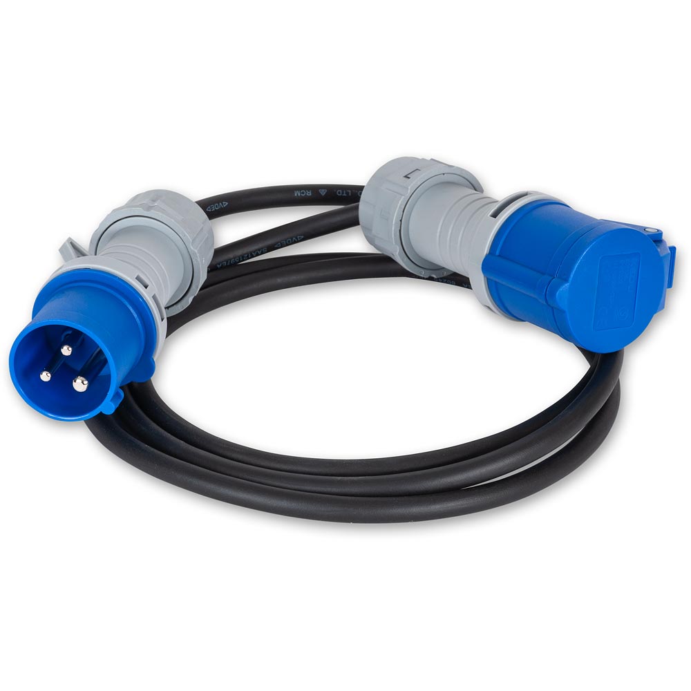 Axminster UK Power Cable - 16amp 2m Blue Plug & Socket