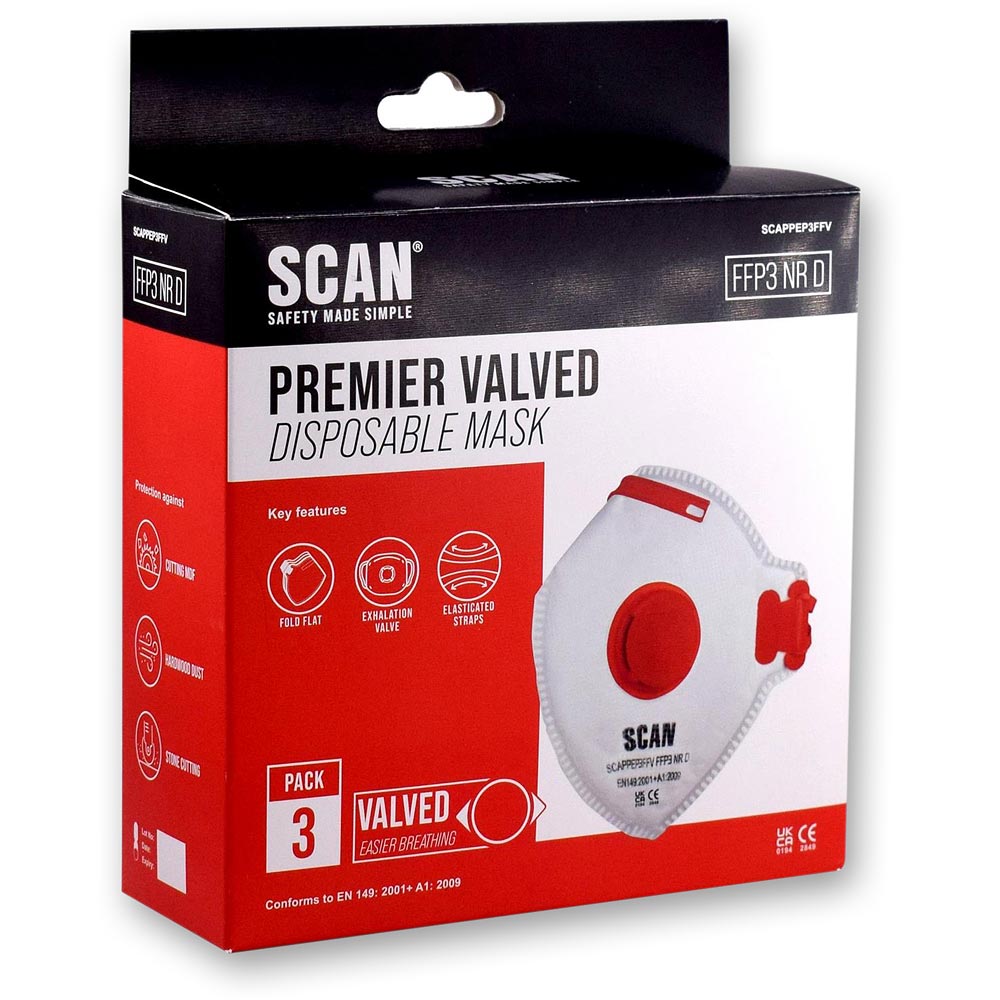 Scan Fold Flat Respirator Masks (Pkt10)