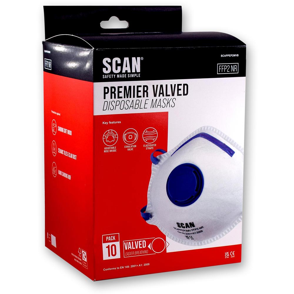 Scan Moulded Respirator Masks (Pkt 10)