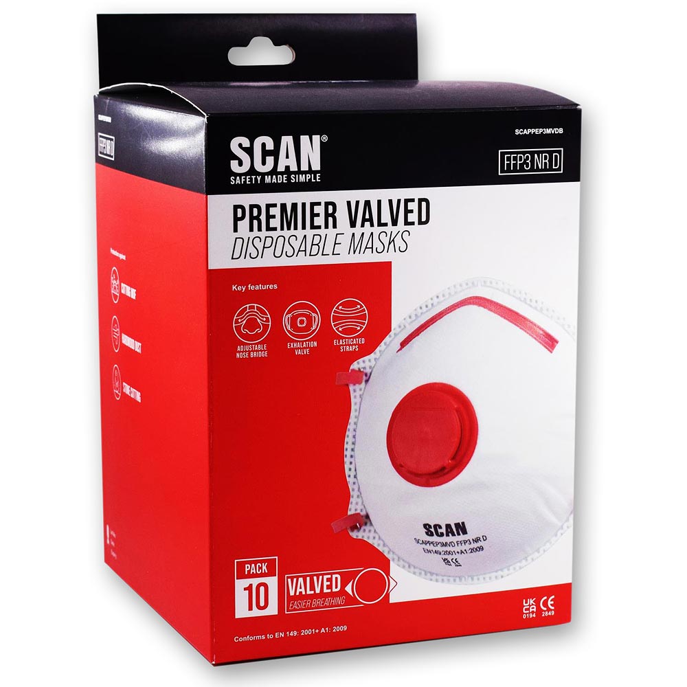 Scan Moulded Respirator Masks (Pkt 10)