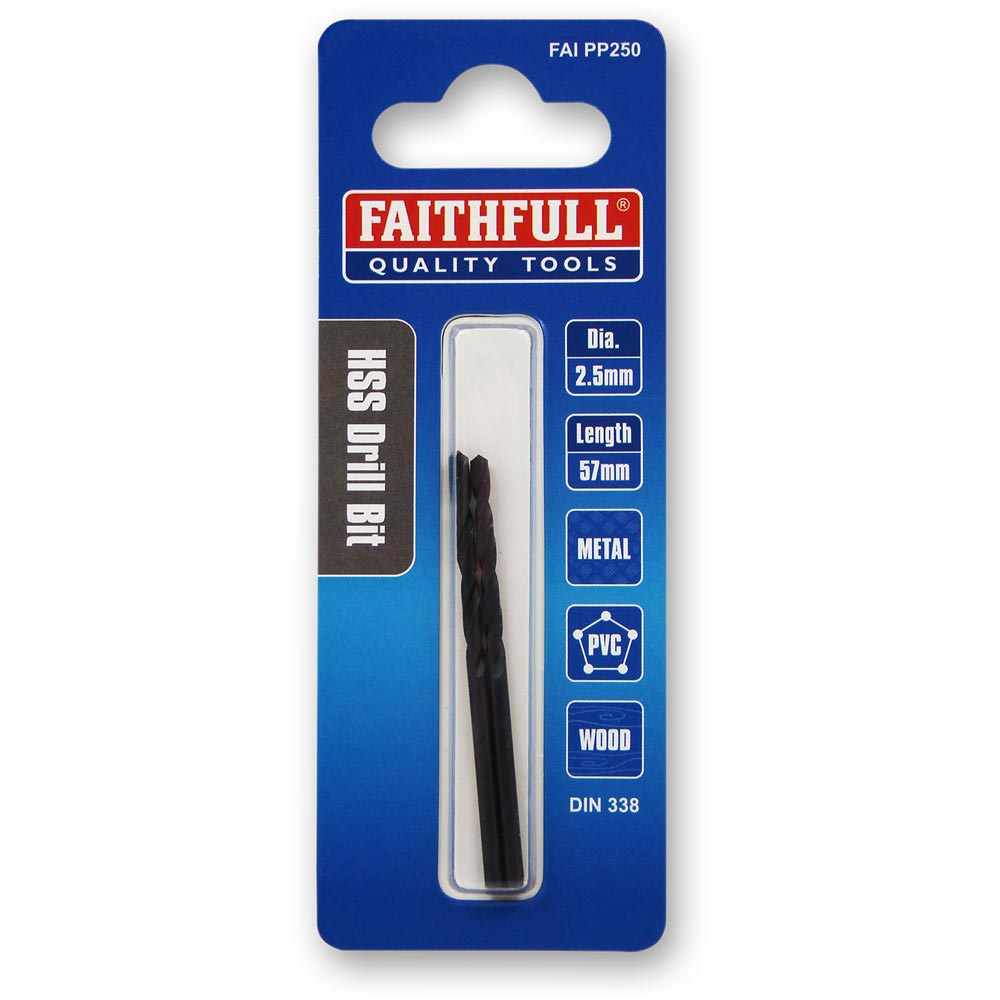 Faithfull Pro HSS Long Series Ground Drill Bits