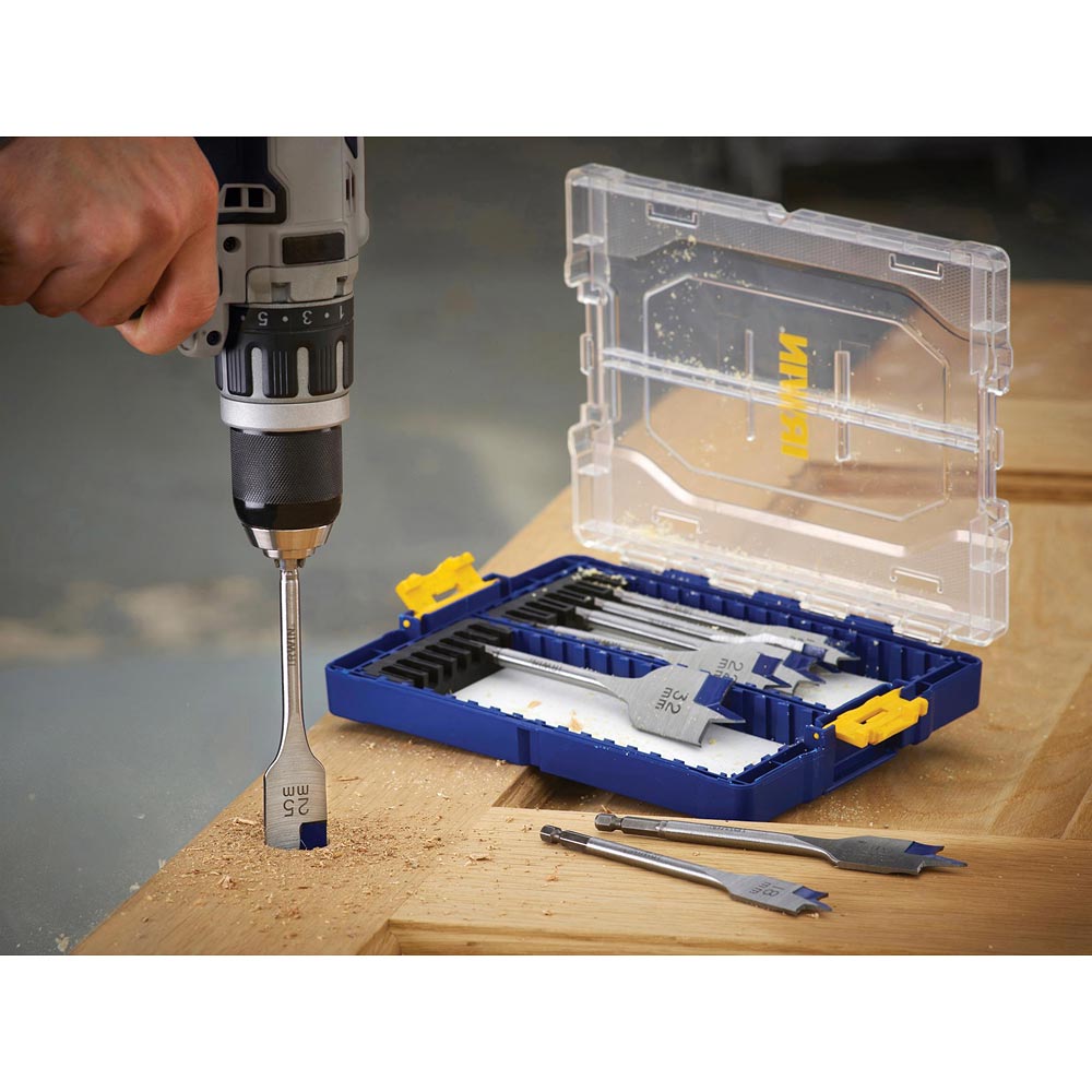 Irwin Blue Groove 4X Flat Bit Set 8 Piece