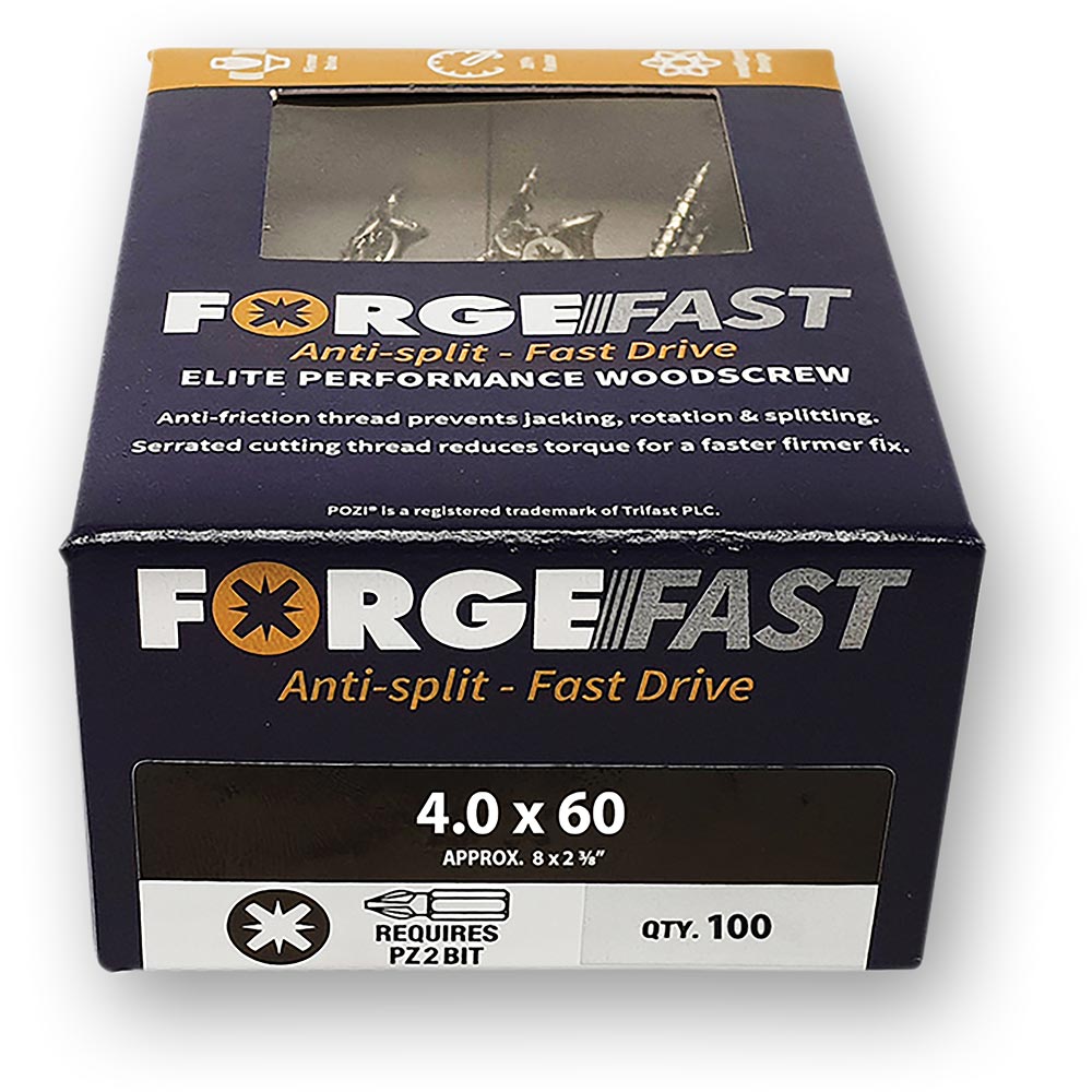 Forgefast Elite Pozidrive Countersunk Wood Screws