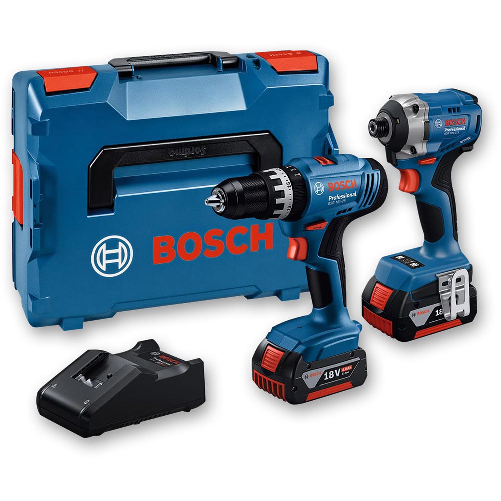 Bosch GSB18V-25 & GDR18V-215 Combi/Impact Kit 18V