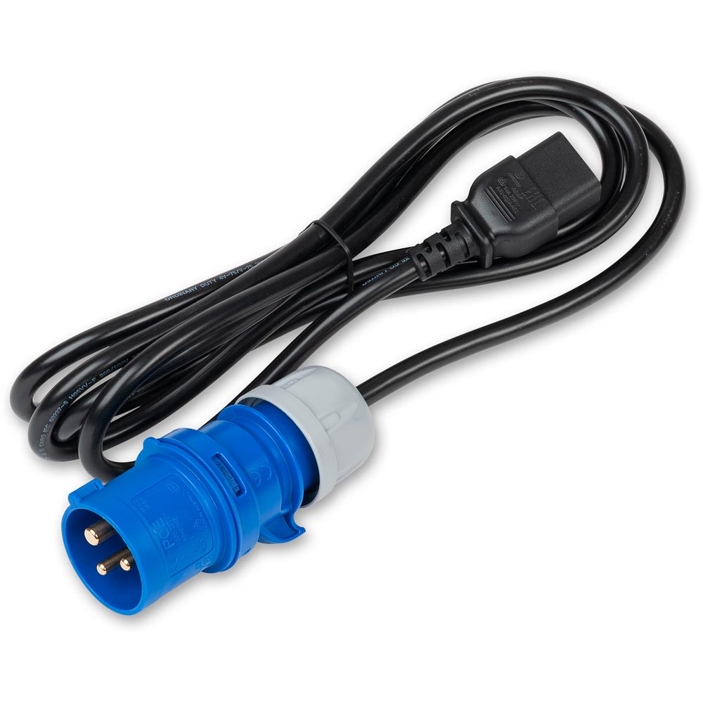 Axminster UK Power Cable 16amp 2m Blue Plug & C19