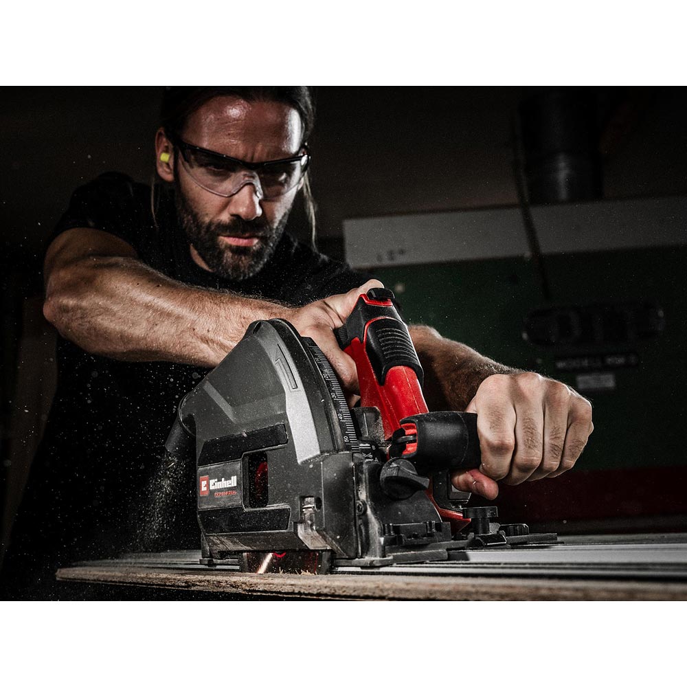 Einhell TP-PS 18/165 Li BL Plunge Saw 4.0Ah Battery, Charger, Rail Kit