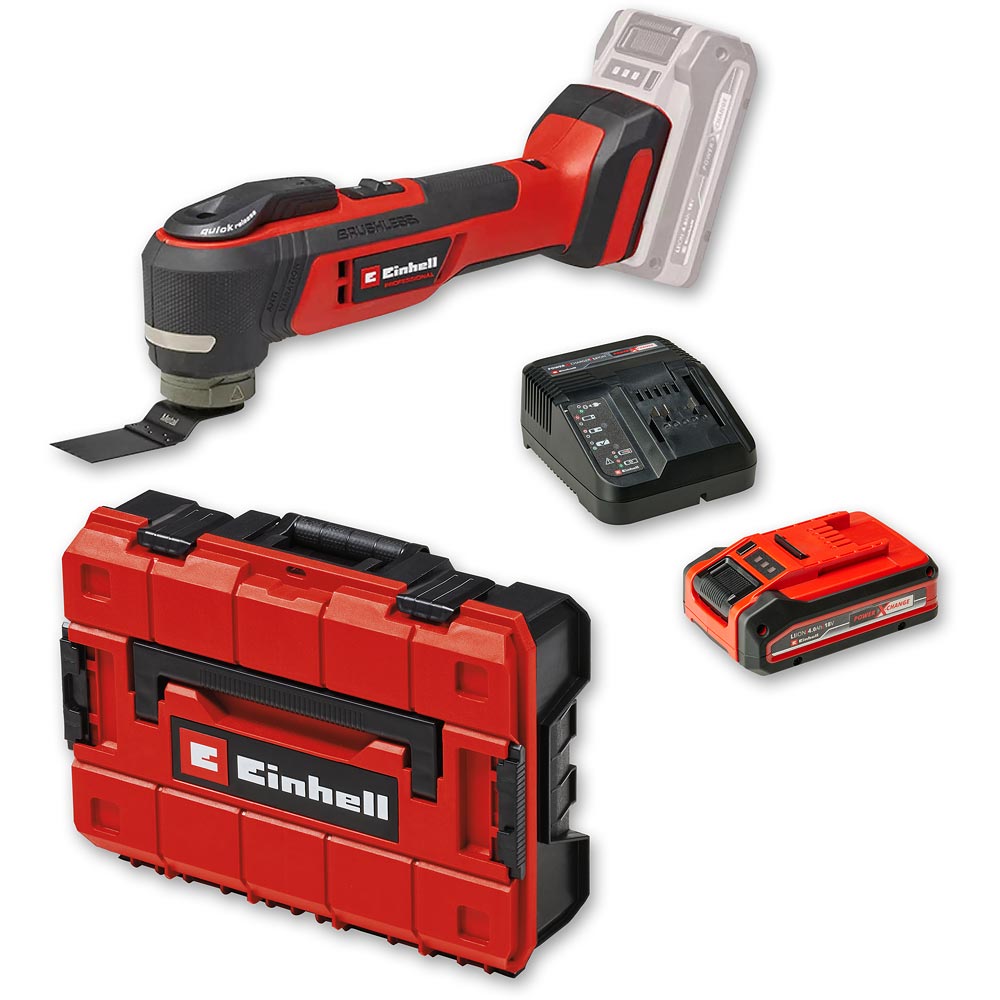 Einhell TP-MG 18 Li BL Multi Tool 4.0Ah Battery, Charger & Case