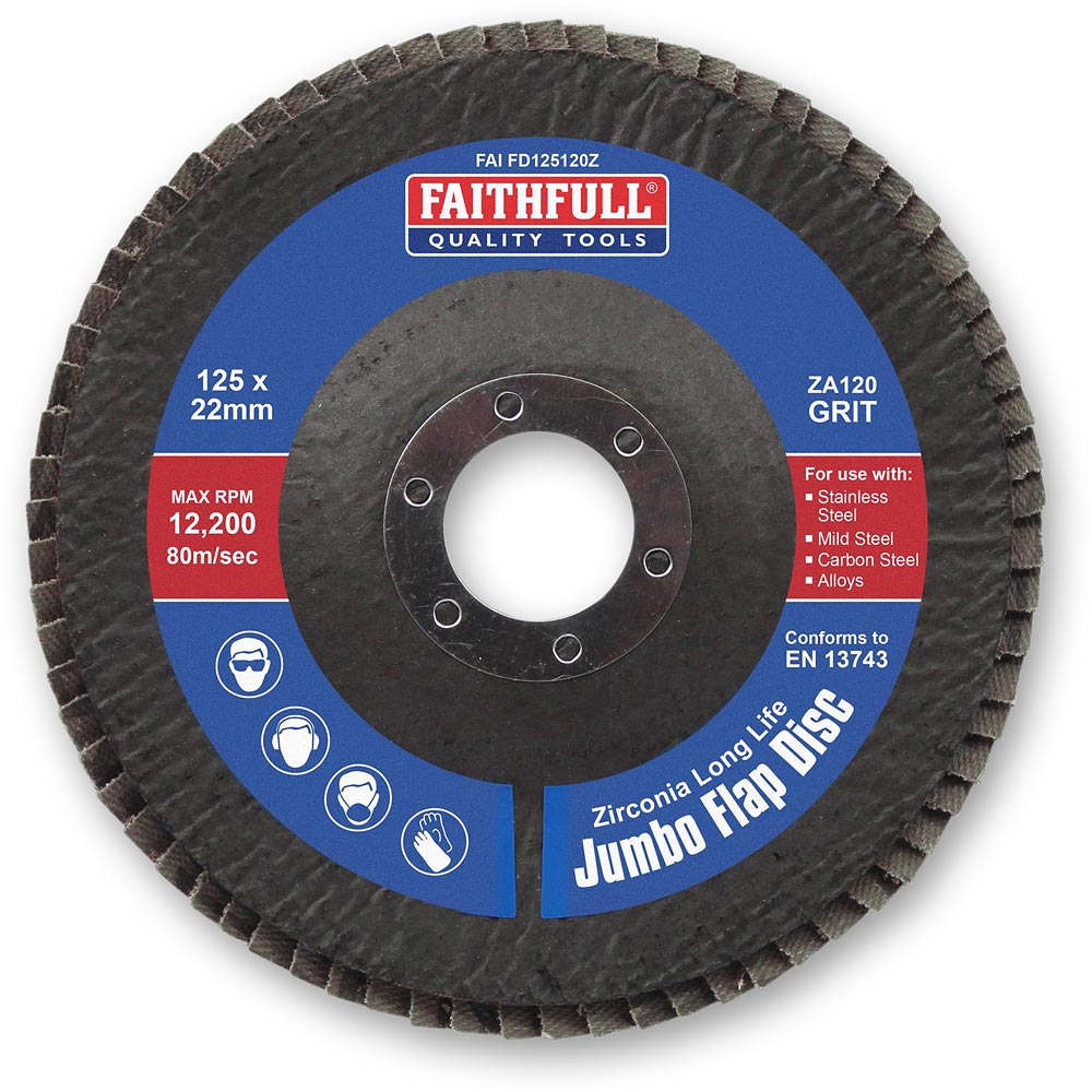 Faithfull Zirconia Abrasive Flap Disc 115mm