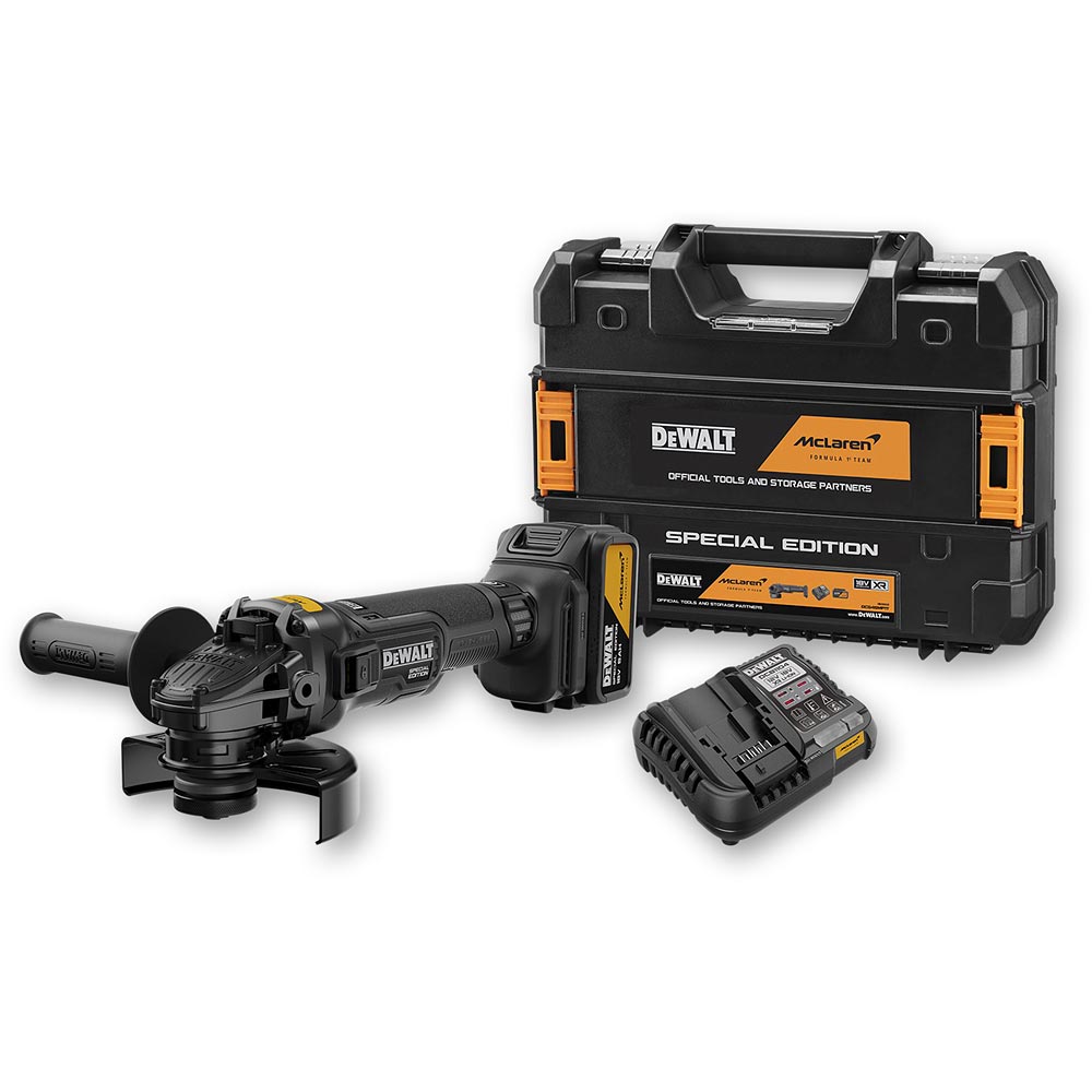 DeWALT DCG45MP1T McLaren F1 Angle Grinder 115mm 18V (5.0Ah)