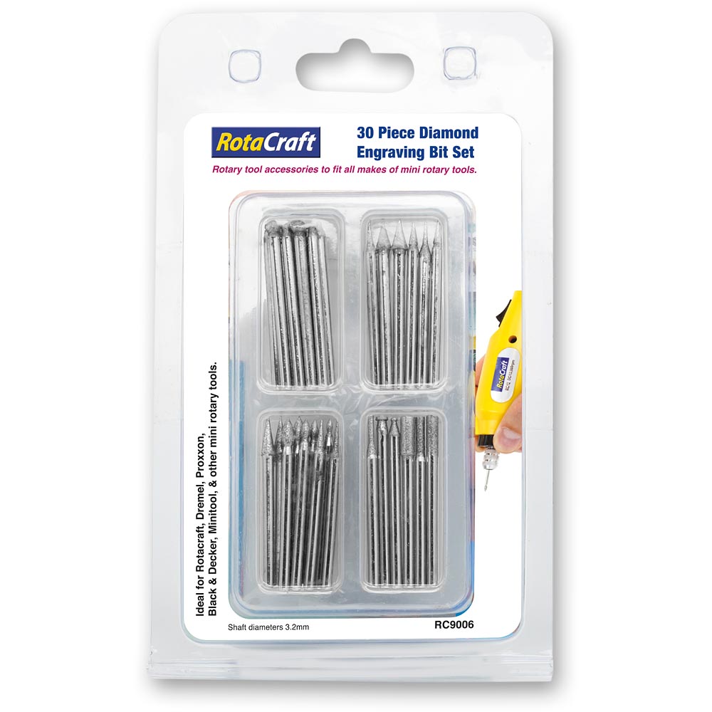 Rotacraft 30 Piece Diamond Engraving Bit Set