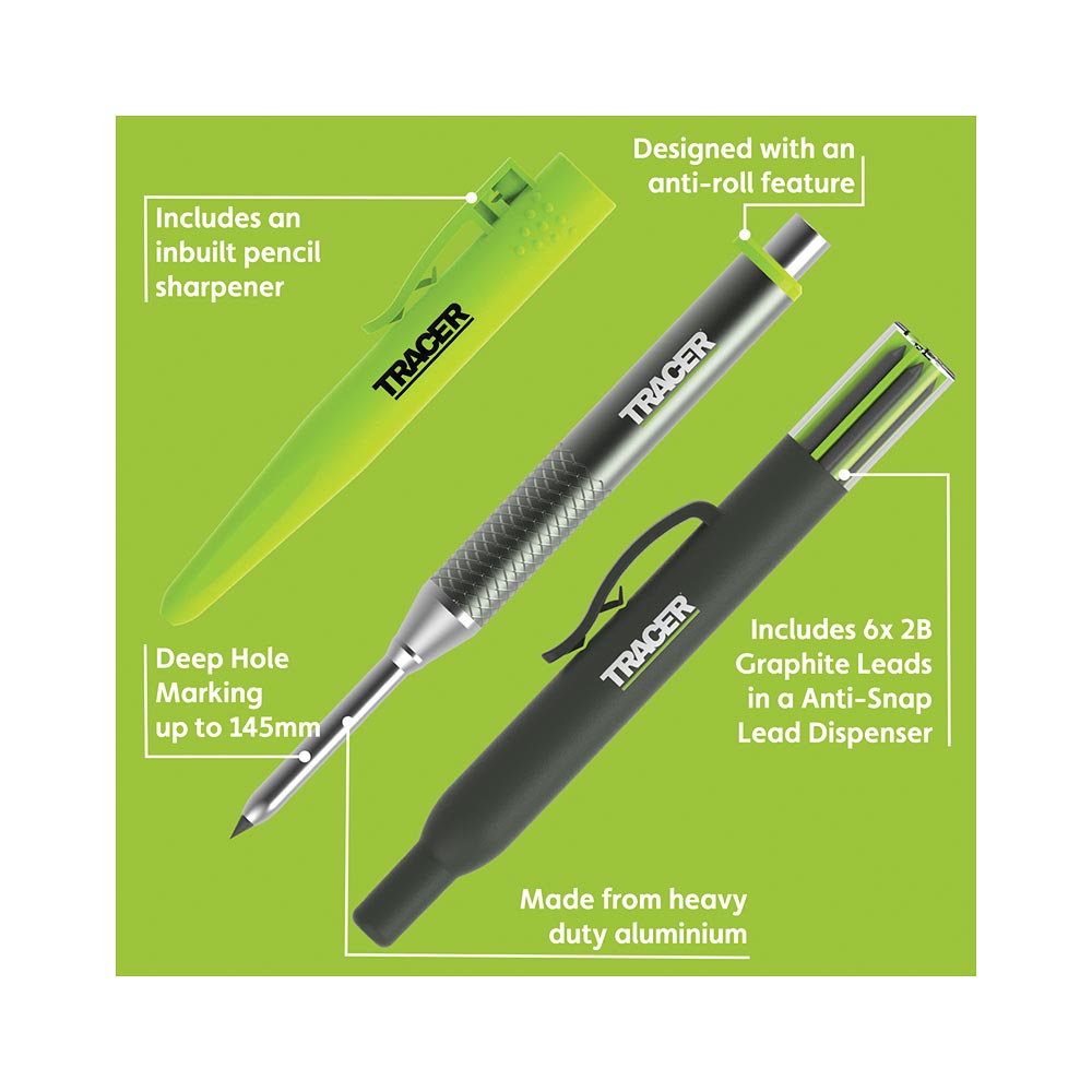 TRACER Pro Deep Hole Construction Pencil with Holster