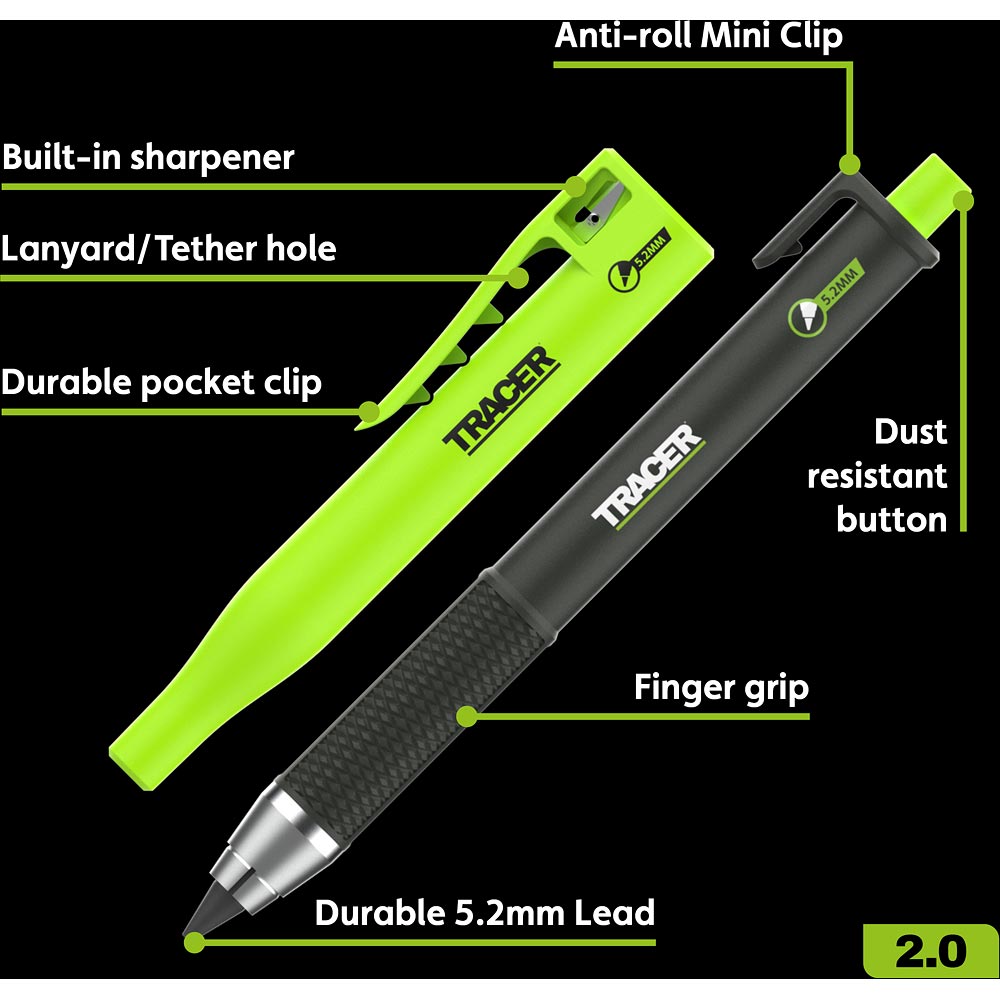 TRACER 5.2mm Plastic Tough Pencil (Pkt 1)