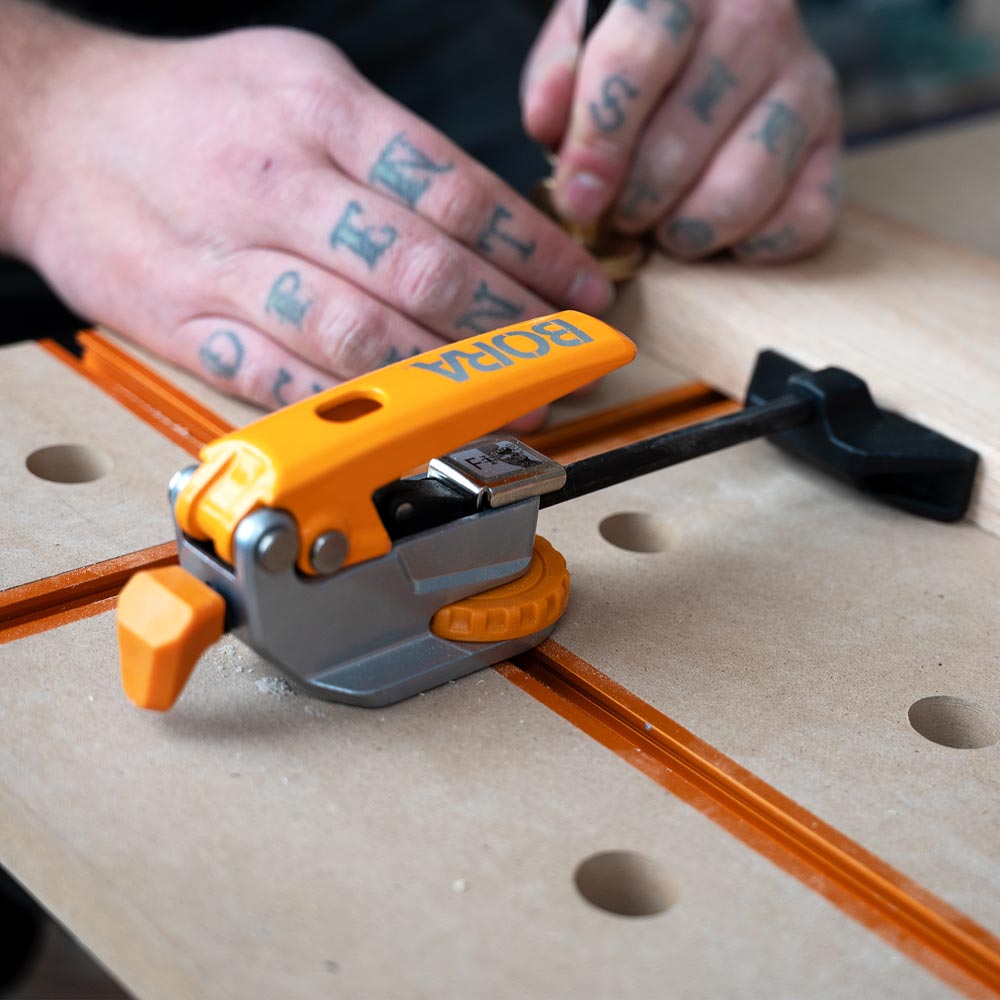 BORA Auto Adjust In-line T-Track Clamp
