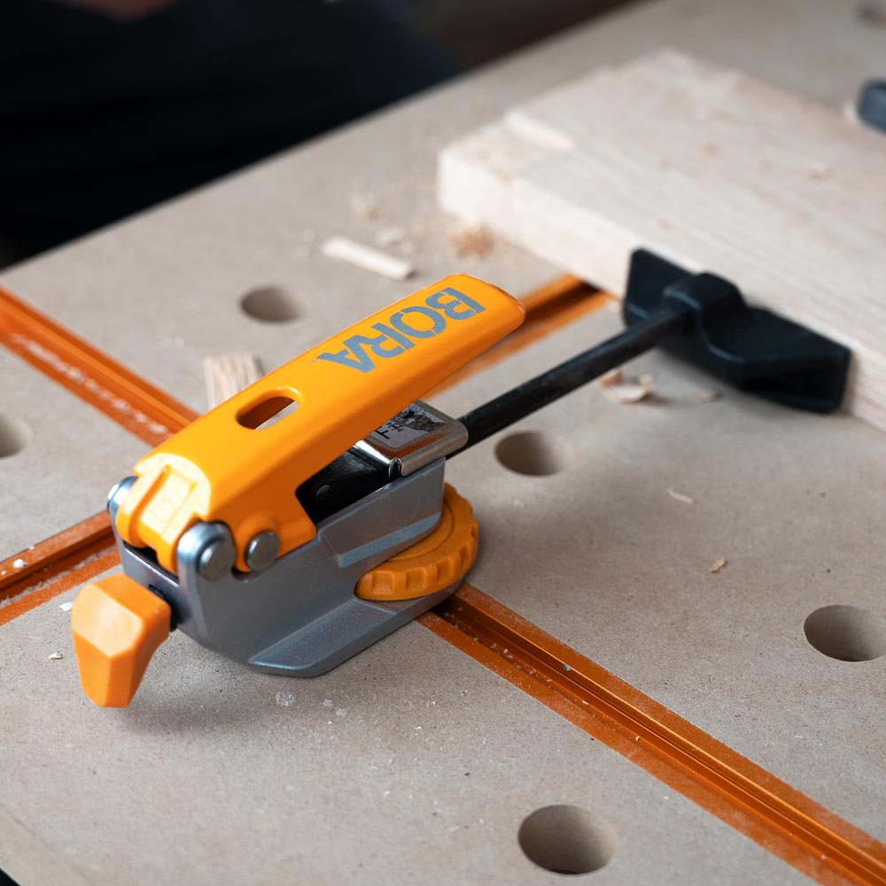 BORA Auto Adjust In-line T-Track Clamp