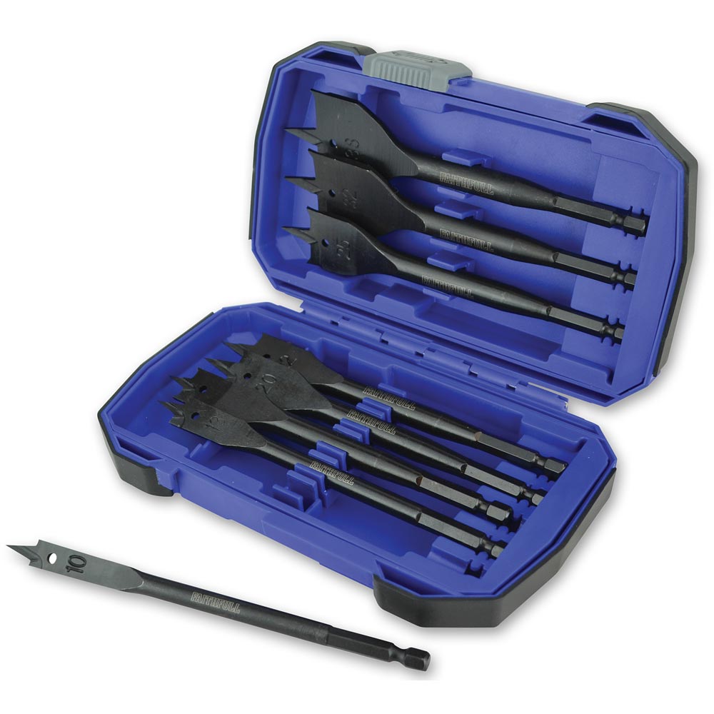 Faithfull Impact Flat Bit Hex Shank Set of 8